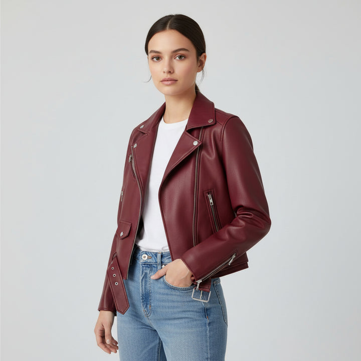 Vyana Collective PU Leather Jacket for Women